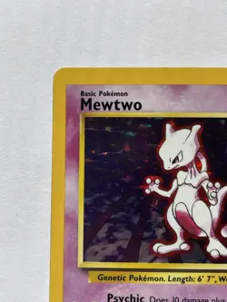 Mewtwo Base Set Holo 10/102 LP Unlimited Pokemon Card 1999 - Image 2