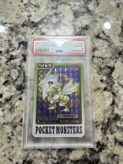Pokemon PSA 6 EX-MINT Scyther 1997 Bandai Carddass Japanese Holo Card - Image 1
