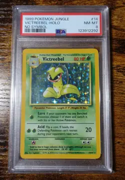Victreebel 14/64 psa 8 No Symbol Jungle Holo Rare Pokemon Card Graded^ - Image 1
