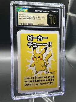 CGC Pristine 10 - Pikachu Old Maid - Super High Tension Pokemon Card Blue Back - Image 1