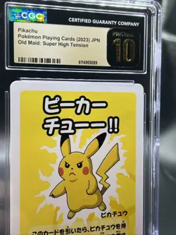 CGC Pristine 10 - Pikachu Old Maid - Super High Tension Pokemon Card Blue Back - Image 2