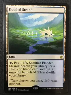 MTG Khans of Tarkir #233 Flooded Strand NM - Image 1