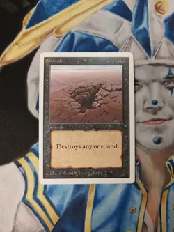 Sinkhole (Misprint) MTG Unlimited Common Black Sorcery Near-Mint x1 SH8 - Image 1