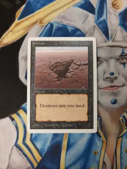 Sinkhole (Misprint) MTG Unlimited Common Black Sorcery Near-Mint x1 SH8 - Image 2
