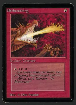 ***Beta Firebreathing (Indent)*** MTG Beta Magic Kid Icarus - Image 1