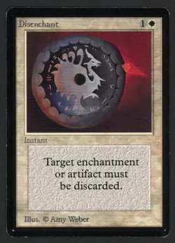 ***Beta Disenchant (Moisture Damage)*** MTG Beta Magic Kid Icarus - Image 1