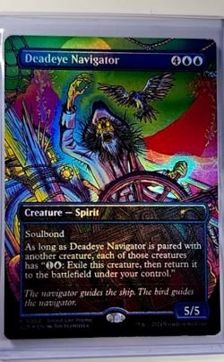 MTG Magic The Gathering Secret Lair Borderless Promo Foil Deadeye Navigator LP - Image 1
