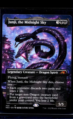 MTG Magic The Gathering NEO Neon Dynasty Borderless #409 Junji the Midnight Sky - Image 1
