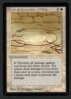 ***Beta Circle of Protection White*** MTG Beta Magic Kid Icarus - Image 1