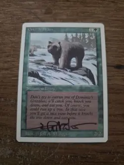 Grizzly Bears SIGNED By Jeff A. Menges Magic The Gathering - Image 1