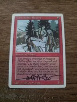 Mons's Goblin Raiders SIGNED By Jeff A. Menges Magic The Gathering - Image 1