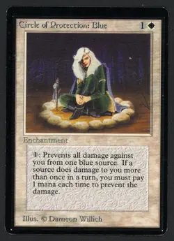 ***Beta Circle of Protection Blue*** MTG Beta Magic Kid Icarus - Image 1