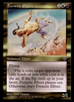 1996 Magic MTG Mirage Frenetic Efreet - Image 1