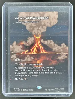 Magic The Gathering TCG Avatar Volcano of Roku's Island Borderless Foil #0061 - Image 1