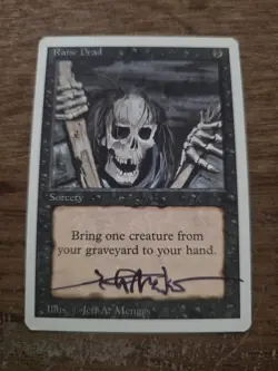 Raise Dead SIGNED By Jeff A. Menges Magic The Gathering - Image 1