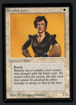 ***Beta Benalish Hero*** MTG Beta Magic Kid Icarus - Image 1