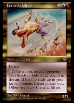 1996 Magic MTG Mirage Frenetic Efreet - Image 1