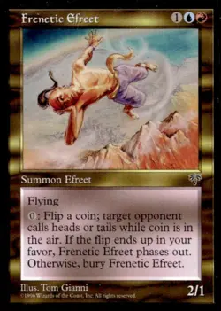 1996 Magic MTG Mirage Frenetic Efreet - Image 1