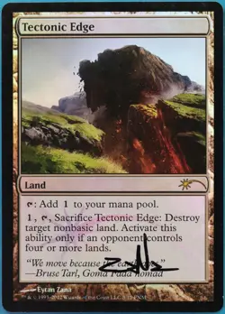 Tectonic Edge (FNM) FOIL Friday Night Magic 2012 PLD SIGNED (518360) ABUGames - Image 1