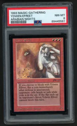 ***PSA 8 Ydwen Efreet*** MTG Arabian Nights Magic Kid Icarus - Image 1