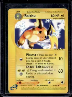 2002 Pokemon Expedition Raichu #61/165 - Image 1