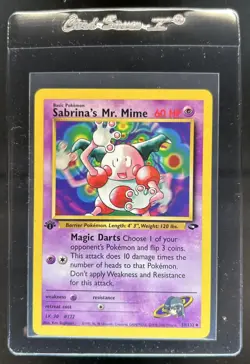 2000 Pokemon Gym Challenge 1st Edition Sabrina's Mr. Mime #59/132 - Image 1