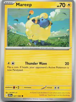 Mareep 027/086 Common Chaos Rising Pokemon TCG NM - Image 1