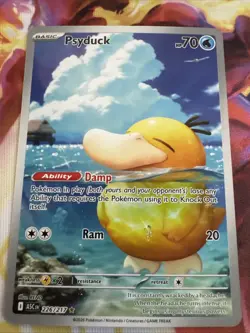 Pokemon Psyduck ASC Full Art Holo Water Basic 70 HP 20 ATK REND EN 226/217 2026 - Image 2