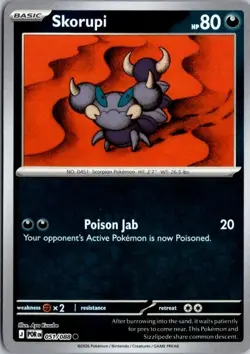 051/088 Skorupi Reverse Holo Pokemon TCG Perfect Order English NM - Image 1