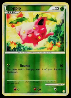 Pokemon Card - Hoppip HeartGold SoulSilver 67/123 Reverse Holo - Image 1