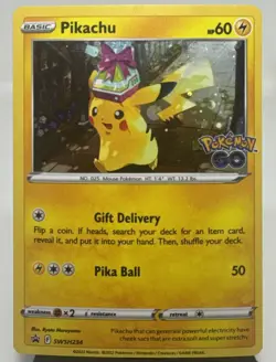 Pokemon TCG Pikachu SWSH234 SWSH: Sword & Shield Black Star Promo Holo Card - Image 1
