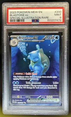 2023 Pokemon SV 151 Blastoise ex Special Illustration Rare #200/165 PSA 9 - Image 1