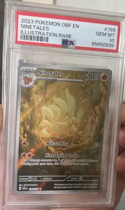 Pokemon Ninetales #199 Obsidian Flames Illustration Rare Holo (PSA 10) - Image 1