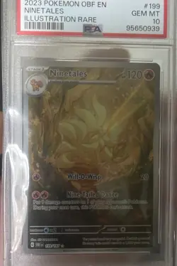 Pokemon Ninetales #199 Obsidian Flames Illustration Rare Holo (PSA 10) - Image 3