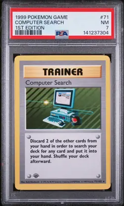 1999 POKEMON GAME 1ST EDITION #71 COMPUTER SEARCH PSA 7 - Image 1