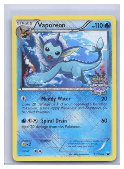Vaporeon 25/108 Uncommon Dark Explorers Pokemon Near Mint A944 - Image 1