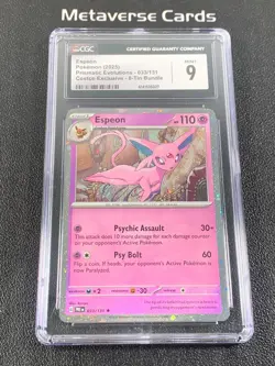 Pokemon Prismatic Evolutions Espeon 033/131 Costco Exclusive CGC9 - Image 1