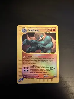 2002 Pokemon Expedition E Reader Series 51/165 Machamp Reverse Holo Rare LP+ - Image 1