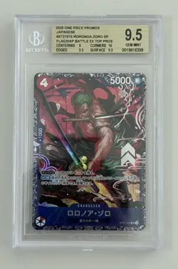 BGS 9.5 Zoro ST21-015 Flagship Battle 2025 Top 8 Prize One Piece Card Japanese - Image 1