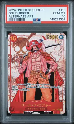 2024 ONE PIECE JAPANESE OP09-EMPERORS IN THE NEW WORLD #118 GOL D. ROGER PSA 10 - Image 1