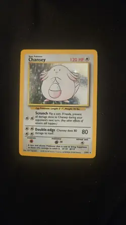 Chansey 3/102 - Holo Rare - Base Set Pokemon Card MP - Image 1
