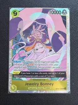 Jewelry Bonney OP13-106 Super Rare Carrying On His Will One Piece TCG NM - Image 1