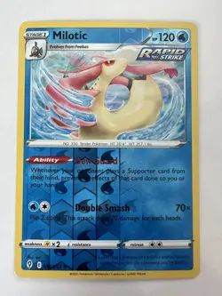Milotic 038/203 Reverse Holo Evolving Skies Pokemon TCG Card NM + Cardsaver - Image 1