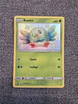 Shiny Rowlet & Dartrix SV2/SV94 & SV3/SV94 Pokemon Hidden Fates 2 card Lot - Image 1