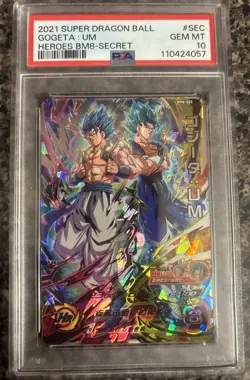 PSA 10 Super Dragon Ball Heroes Gogeta UM BM8-SEC Secret Japanese Card 2021 - Image 2