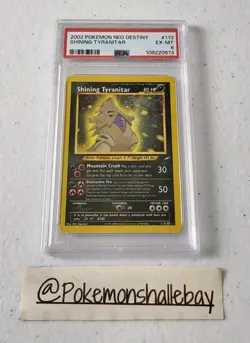 Shining Tyranitar 113/105 - Neo Destiny *PSA 6 - EX-MT* Secret Rare Pokemon Card - Image 1