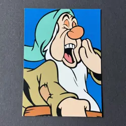 '94 Disney Skybox Snow White and the Seven Dwarfs Trivia Card #81 SLEEPY - Image 1