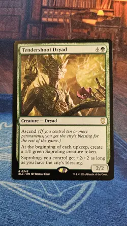 Tendershoot Dryad Commander: Bloomburrow Regular Rare - Image 1