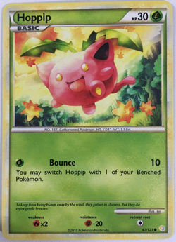 POKEMON HOPPIP 67/123 HEARTGOLD & SOULSILVER COMMON NEAR MINT - Image 1