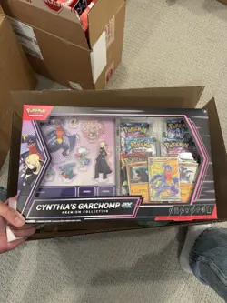 Pokemon TCG Cynthia's Garchomp ex Premium Collection Sealed In Hand Quick Ship - Image 1